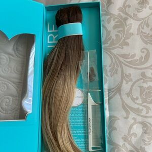 Halo couture Balayage. Ombre Brown and Blonde Hair Extension B116 color.